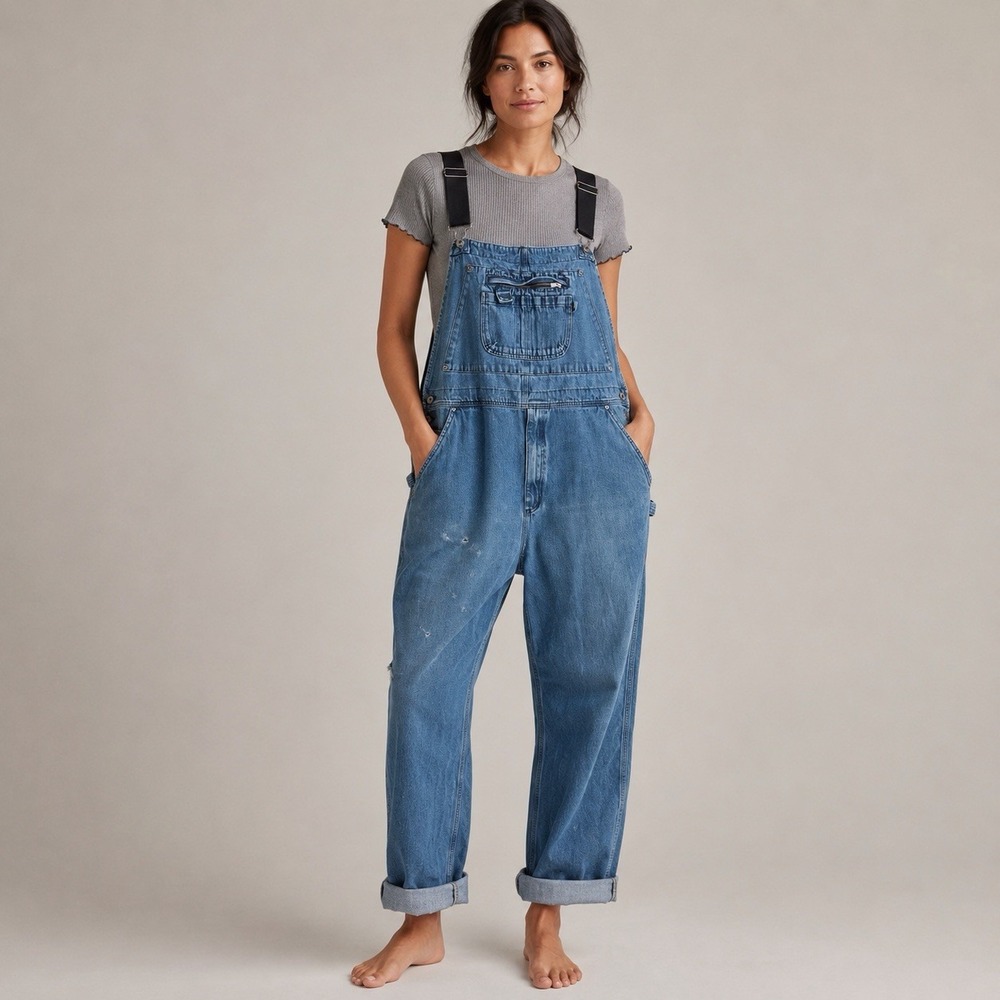 Duluth Trading Co. denim overalls 46x34 big tall plus size workwear gardening